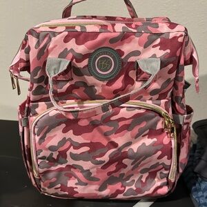 Fabulous Baby Shop diaper bag backpack brand new never used pink camo